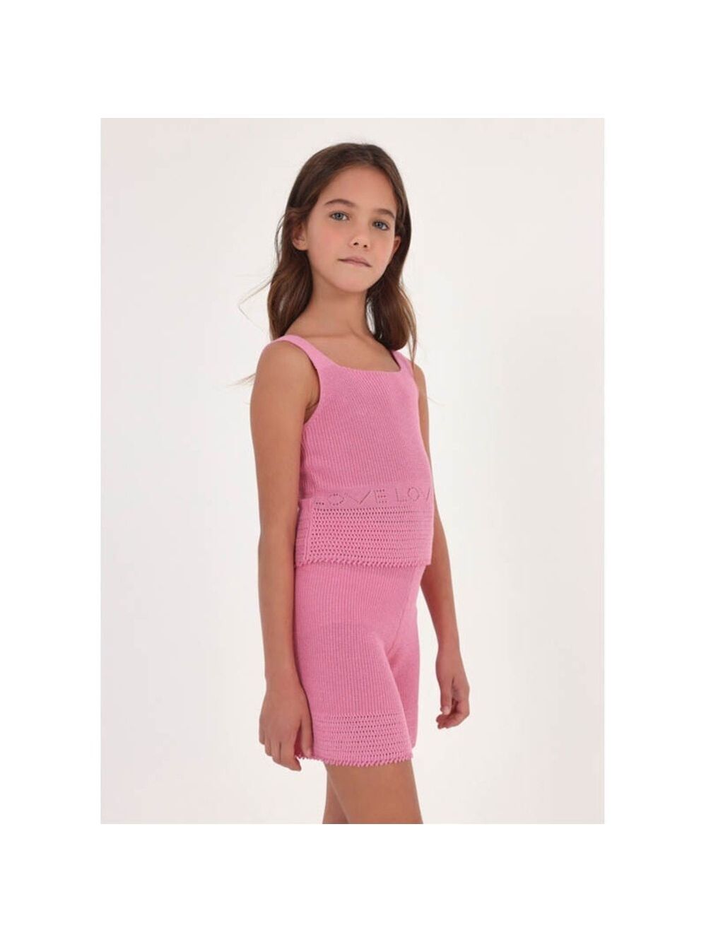Mayoral Pink Knit Sleeveless Set
